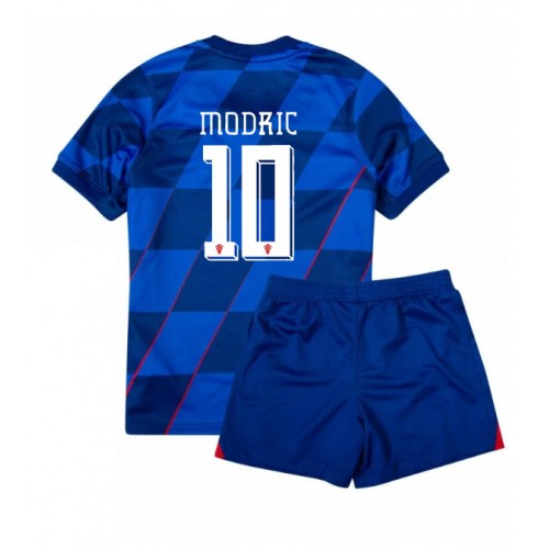 Fotbalové Dres Chorvatsko Luka Modric #10 Dětské Venkovní ME 2024 Krátký Rukáv (+ trenýrky)